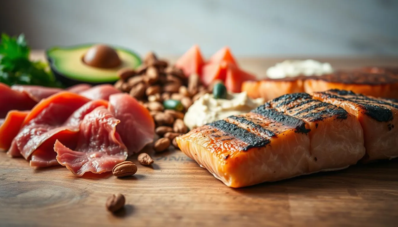 meat and salmon option
