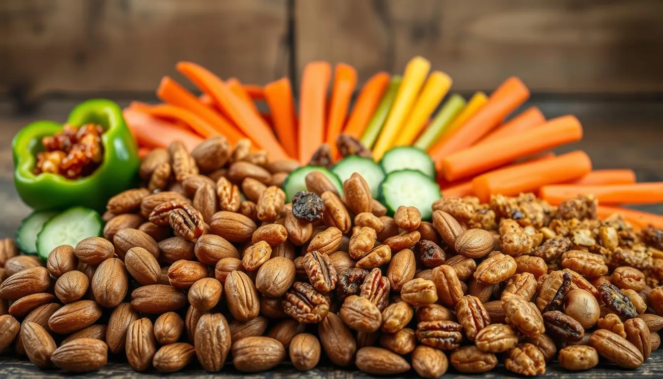 nuts and vegetables snack